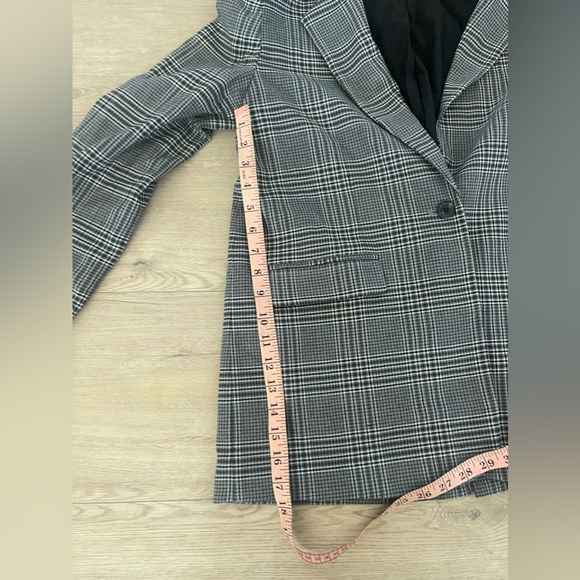 Something Navy‎ Women's Plaid One-Button Blazer Small - Picture 4 of 6